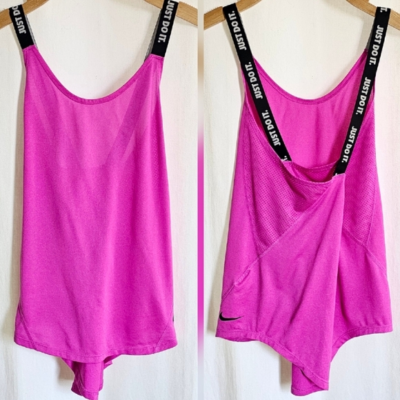 Nike Magenta Dri-Fit Mesh Running Tank Top - Picture 4 of 16